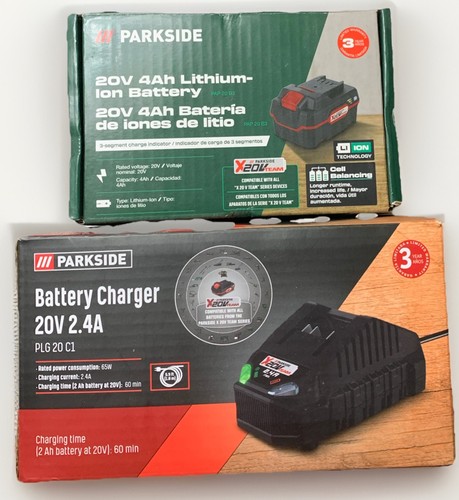 Parkside 20v 4ah ion - 4ah, li-ion
